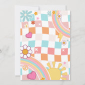 Retro Groovy Young Wild en drie verjaardagsfeestje Kaart (Achterkant)