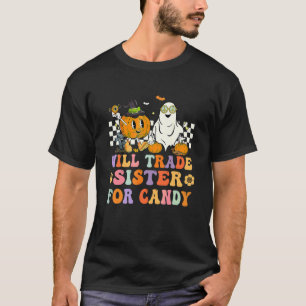 Retro Groovy Zal Zus Ruilen voor Snoepjes Matching T-shirt