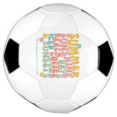 Retro Groovy Zomer Roze Monogram Naam Voetbal (Gedraaid)