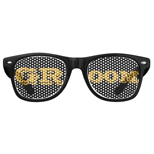 Retro GROS Tons Gold / Fun Party Lunettes de solei (Devant)