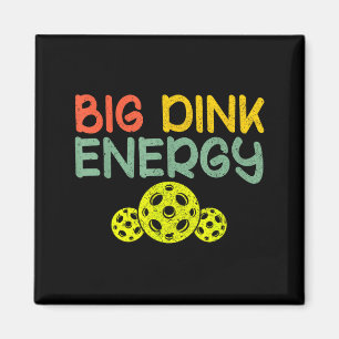 Retro grote dink energie pickleball grappige pickl magneet