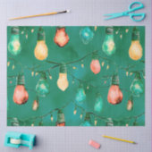 Retro Grote Kerstverlichting Strings Kerstmis Tissuepapier (Craft)