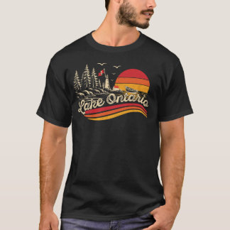 Retro Grote Ontario Meren Voor Altijd Canada Meer T-shirt