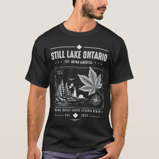 Retro Grote Ontario Meren Voor Altijd Canada Meer T-shirt
