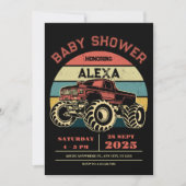 Retro grote vrachtwagen Baby shower Kaart (Voorkant)