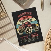 Retro grote vrachtwagen verjaardag kaart