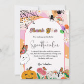 Retro grovvy carte de remerciements d'anniversaire (Devant)