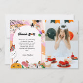 Retro grovvy carte de remerciements d'anniversaire (Devant)