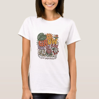 Retro Grow With The Flow T-Shirt | Boho Botanique