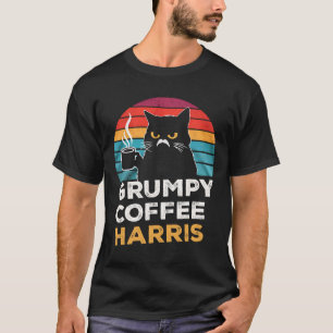 Retro  Grumpy Coffee Harris T-shirt