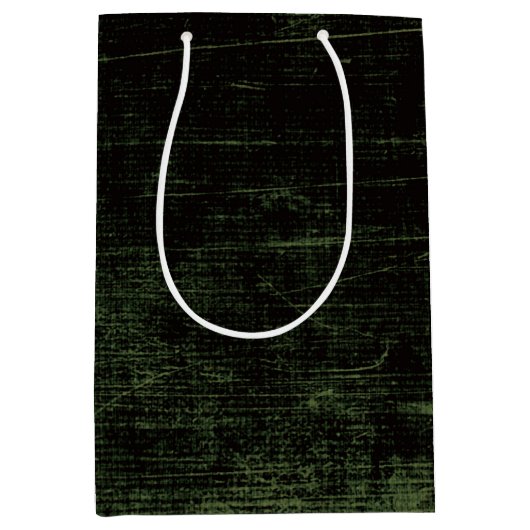 Retro Grunge Emo Green Texture Medium Cadeauzakje (Voorkant)