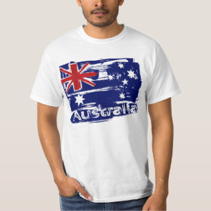 Retro grunge geverfde Australische vlag T-shirt