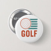 Retro Grunge Golf Ronde Button 5,7 Cm (Voorkant /achterkant)