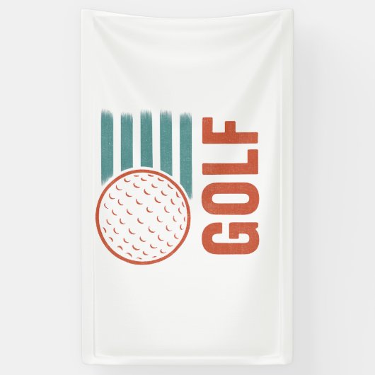 Retro Grunge Golf Spandoek (Verticaal)