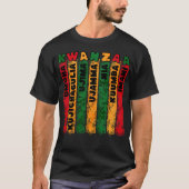 Retro Grunge Kwanzaa Principes T-shirt (Voorkant)
