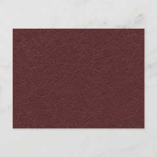 Retro Grunge Maroon Leather Texture Briefkaart