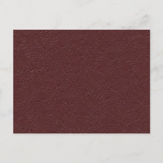 Retro Grunge Maroon Leather Texture Briefkaart (Voorkant)