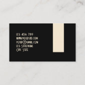 Retro grunge minimalistisch moderne 70s moderne visitekaartje (Achterkant)