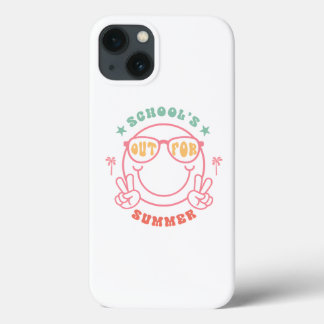 Retro Grunge "School's Out" Zomerontwerp iPhone 13 Hoesje