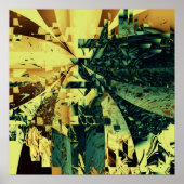 Retro Grunge Style Abstract Poster (Voorkant)