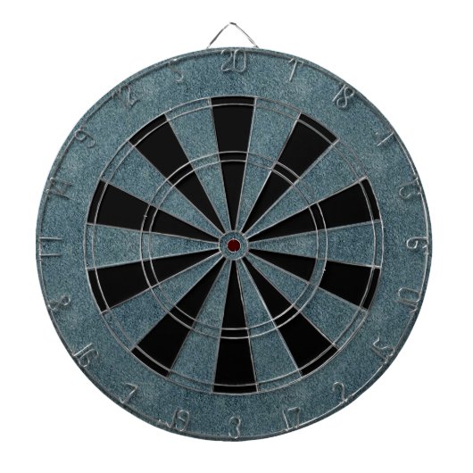 Retro Grunge Suede Custom Blue Textuur Dartbord (Voorkant)