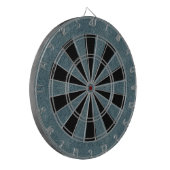 Retro Grunge Suede Custom Blue Textuur Dartbord (Voorkant Links)