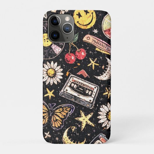 Retro Grunge Sunshine Bliss Case-Mate iPhone Case (Achterkant)