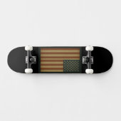 Retro Grunge Vertical American Flag Unisex Skateboard (Horizontaal)