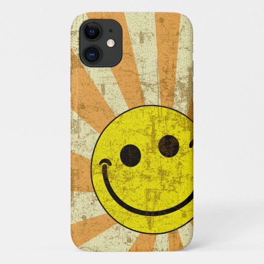 Retro Grungy Sunburst Case-Mate iPhone Case (Achterkant)