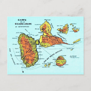 Retro Guadeloupe Franse Ansichtkaart Briefkaart