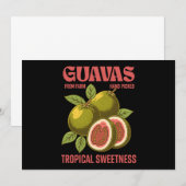 Retro Guavas Fruit Commerciële grafische kunst sti Kaart (Voorkant / Achterkant)