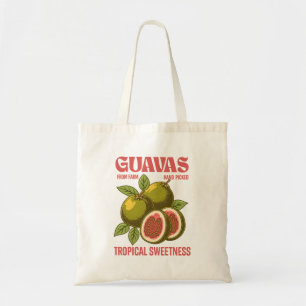 Retro Guavas Fruit Commerciële grafische kunst sti Tote Bag
