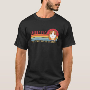 Retro Guinea Pig Cutest Pet World Guinea Pig. T-shirt
