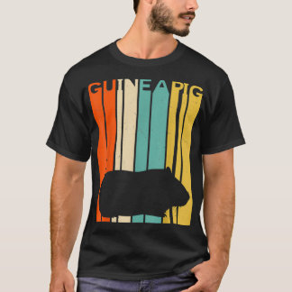 Retro Guinea Pig Silhouette Guinee Pig Lov T-shirt