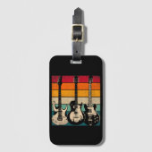 Retro Guitar Bagagelabel (Voorkant (verticaal))