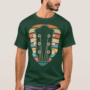 Retro Guitar Guitarist Akoestische Guitar Mus T-shirt