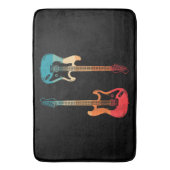 Retro Guitar Guitarist Electric Bass Guitar Rock M Badmat (Voorkant Verticaal)