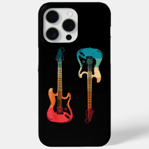 Retro Guitar Guitarist Electric Bass Guitar Rock M iPhone 15 Pro Max Hoesje