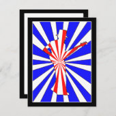 Retro Guitar Player Kaart (Voorkant / Achterkant)