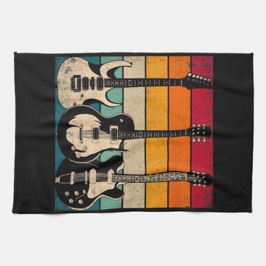 Retro Guitar Theedoek (Horizontaal)