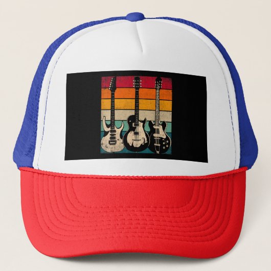 Retro Guitar Trucker Pet (Voorkant)