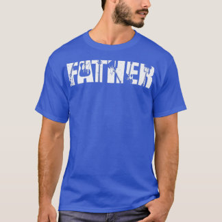 Retro Guitarist Father Guitar Vaderdag T-shirt