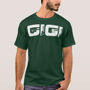 Retro Guitarist Moeder Gigi Guitar Moederdag Mus T-shirt