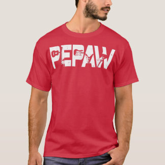 Retro Guitarist Pepaw Guitar Fathers Day Mu T-shirt