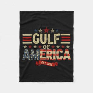 Retro Gulf Of America Est 2025 Vintage Usa T-shirt Fleece Deken
