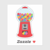 Retro Gum Ball Machine Kiss Cut Sticker (Vel)