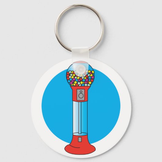 retro-gumballmachine sleutelhanger (Voorkant)