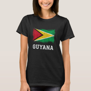 Retro Guyana Vlag Shirt Guyanese Grunge GR