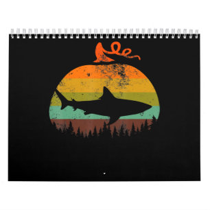 Retro haai pompoen Halloween geschenken Kalender
