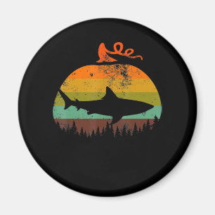 Retro haai pompoen Halloween geschenken Magneet